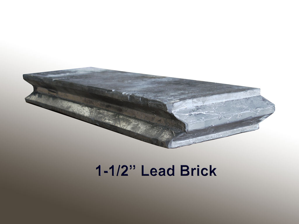 1-1/2&Prime; brick · bottom and convex end