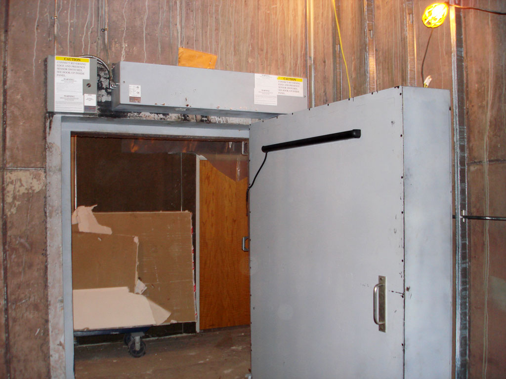 Special 13-1/4&Prime; door · shielding shelf above, retrofit