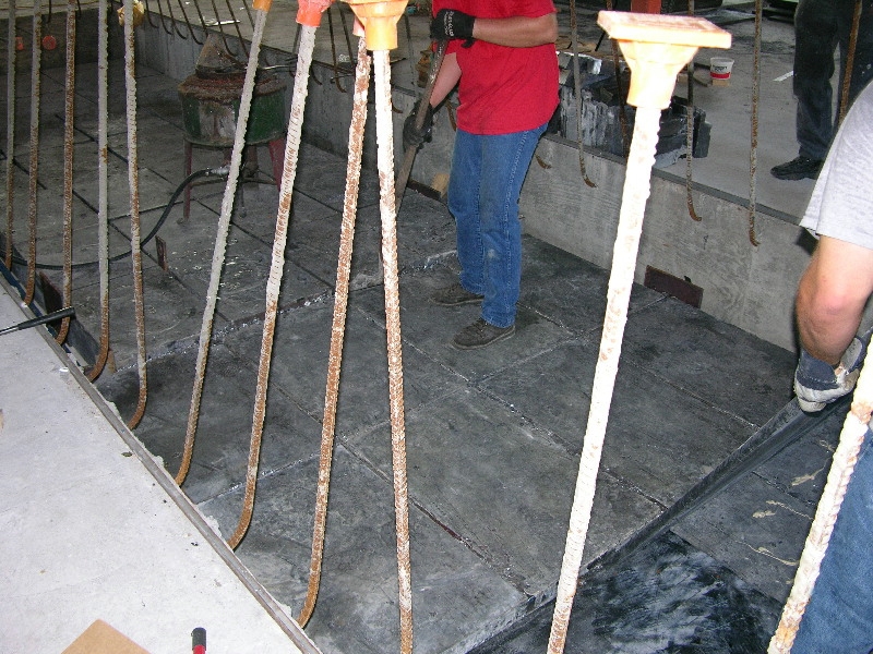 The crew at work