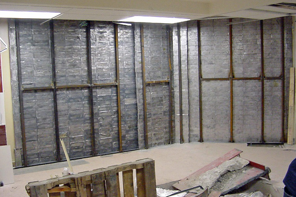 Linac vault · before the finish goes on