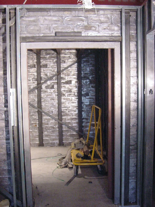HDR suite lead door and frame during installation